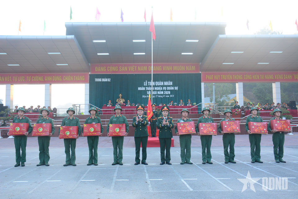 Tổ chức Lễ tiễn quân nhân hoàn thành nghĩa vụ quân sự năm 2026